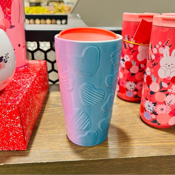 Starbucks Bondi Taffy Hearts Ceramic Hot Cup Tumbler Mug New Valentines 2023 - Picture 6 of 8